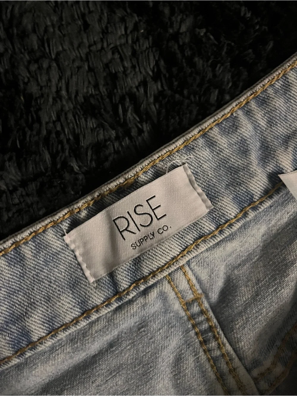 Light Blue Distressed Denim Shorts